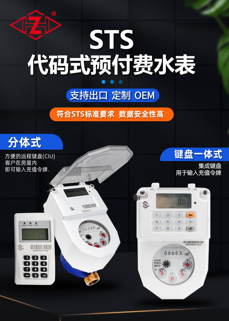 尼龍STS預(yù)付費(fèi)分體式水表