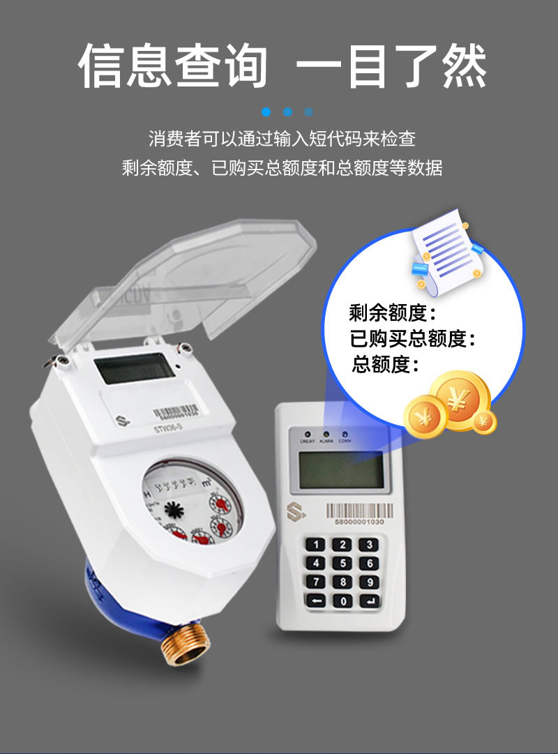 尼龍STS預(yù)付費(fèi)分體式水表